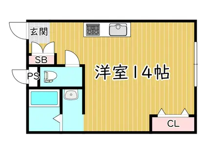 GRATO(ワンルーム/3階)の間取り写真