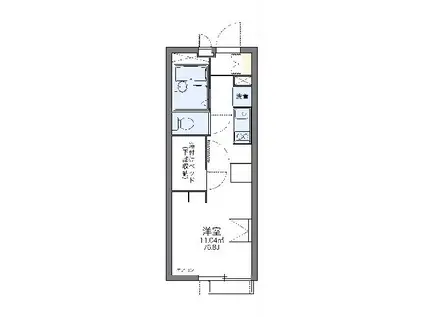 レオパレス華みずきIV号館(1K/3階)の間取り写真