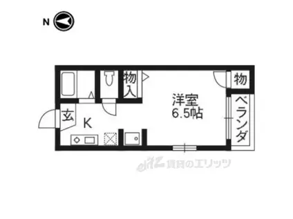 樅ノ木寮(1K/1階)の間取り写真