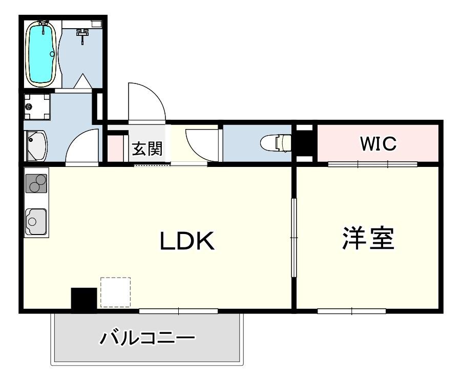 サンシエ神戸元町(1LDK/1階)の間取り写真