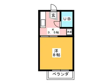 レジデンスフォーレ1(1K/2階)の間取り写真