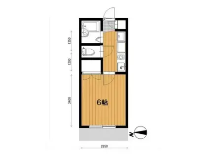 ロトンダ(1K/1階)の間取り写真