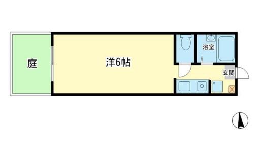 パステルSK(1K/1階)の間取り写真