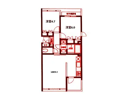パークコート(2LDK/3階)の間取り写真