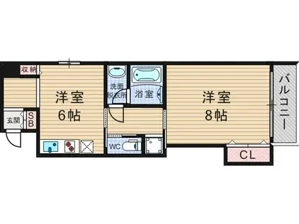 RITZ SQUAREII(1DK/5階)の間取り写真