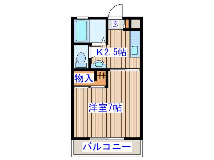 第二SDハイツ A(1K/2階)の間取り写真