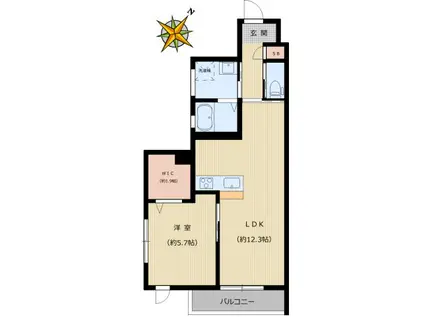 LAVIE本郷ウエスト(1LDK/4階)の間取り写真