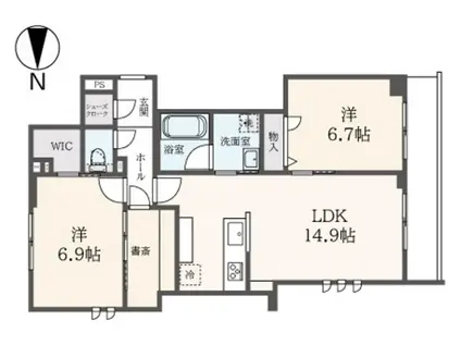 ベルドミール初台(2SLDK/2階)の間取り写真