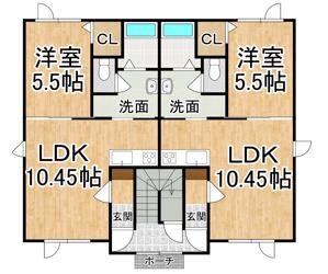 エスペランサVI(1LDK/1階)の間取り写真