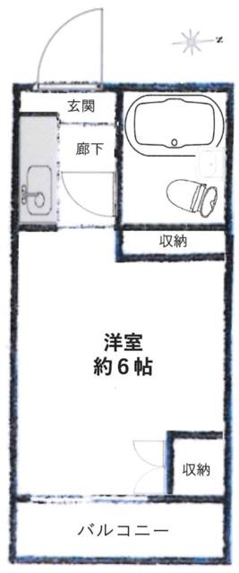 メゾンドポルシュ(ワンルーム/3階)の間取り写真