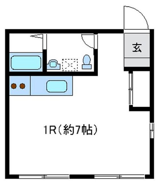 エクリューズ(ワンルーム/2階)の間取り写真