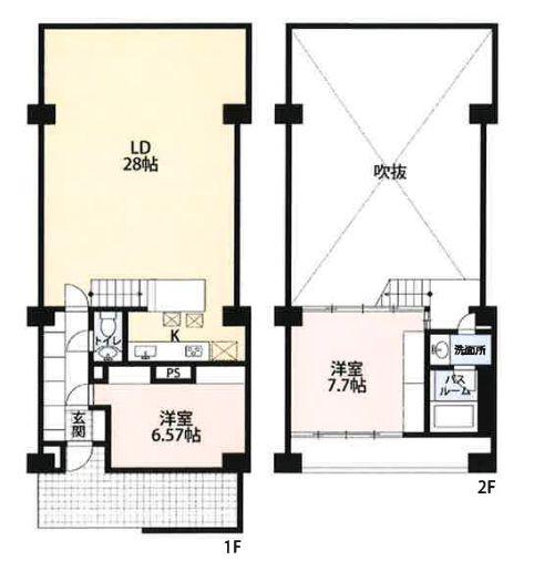 CUBE15(2LDK/8階)の間取り写真