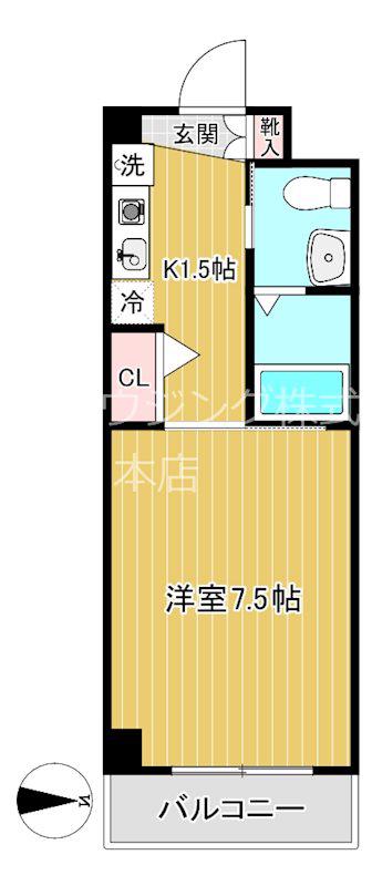 WIN豊玉(1K/4階)の間取り写真