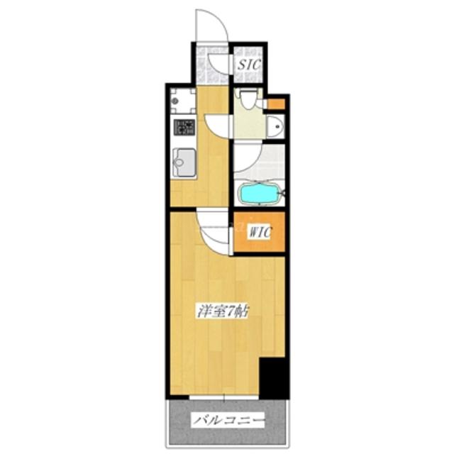 CREVIA赤羽ステーションテラス(1K/7階)の間取り写真