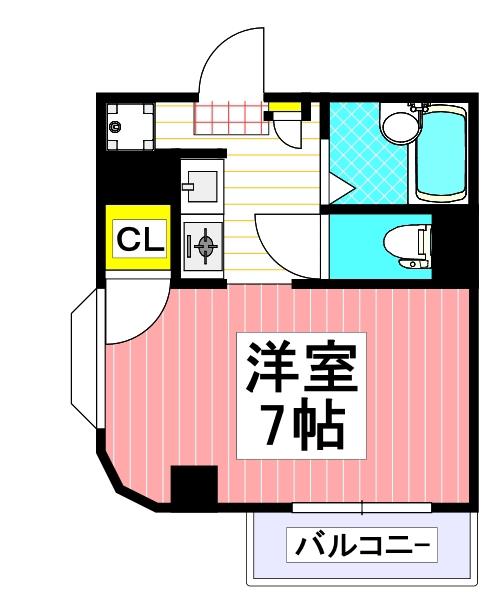 水前寺ガーデンプレイス(ワンルーム/4階)の間取り写真