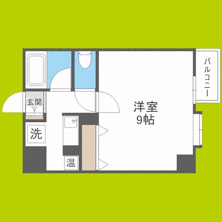 メゾンF(1K/2階)の間取り写真