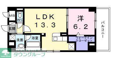 YS STATE 天王台(1LDK/1階)の間取り写真