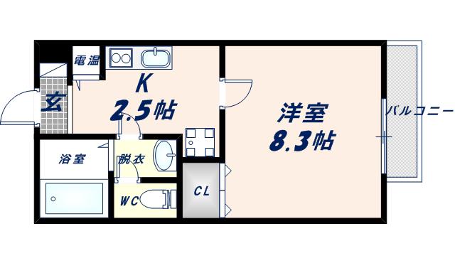 HOPETOWN(1K/1階)の間取り写真