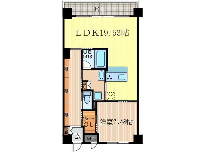 SCHILF神宮道(1LDK/2階)の間取り写真