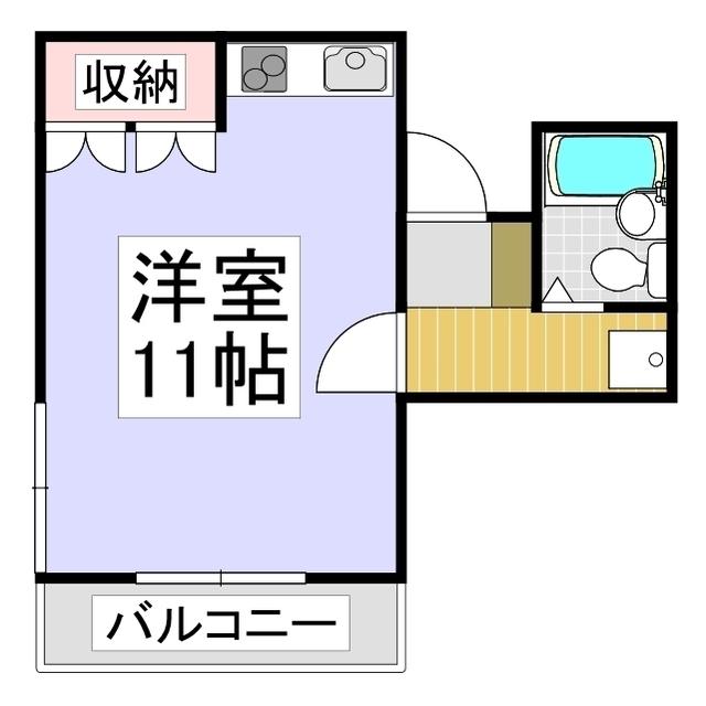 朝倉マンション(ワンルーム/4階)の間取り写真