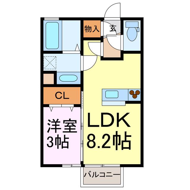 ベラ・ルーチェII(1LDK/2階)の間取り写真