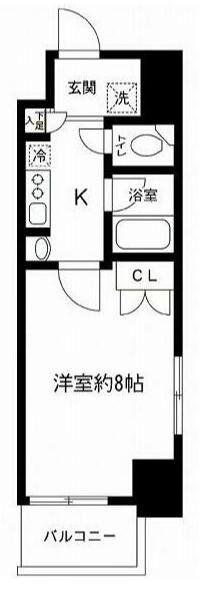 N-FLATS町田(1K/9階)の間取り写真