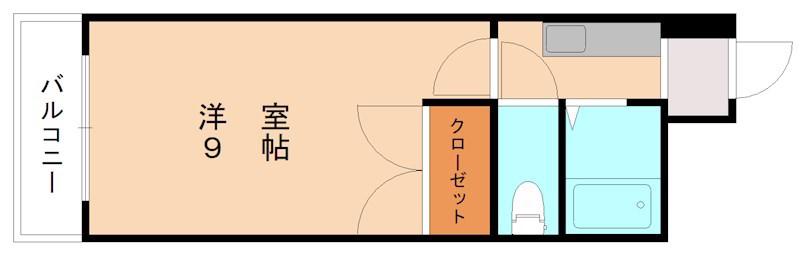 FOXEY(1K/7階)の間取り写真