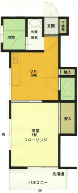 第一吉野荘(1DK/2階)の間取り写真