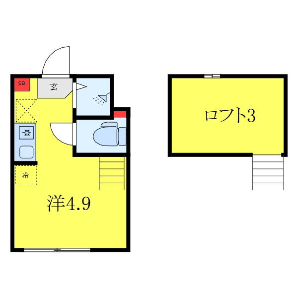 コンフォール板橋(ワンルーム/2階)の間取り写真