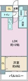 パルテンツァ2(1LDK/4階)の間取り写真