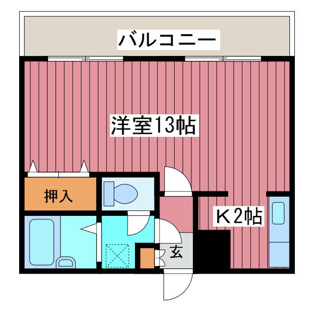 パークサイド月寒(1LDK/3階)の間取り写真