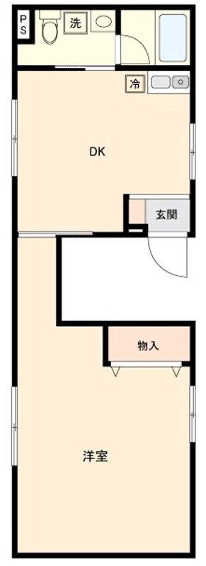 GLANZ(1DK/5階)の間取り写真