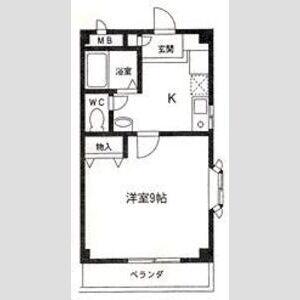 ボヌール・川上(1K/2階)の間取り写真