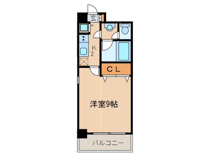 プロシード新栄(1K/12階)の間取り写真