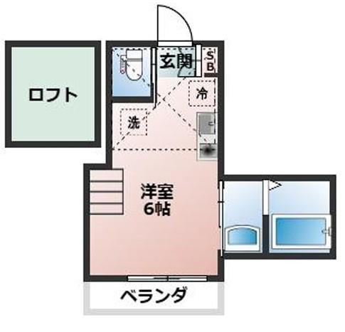 アレン千住寿(ワンルーム/3階)の間取り写真