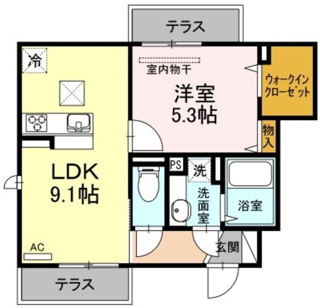 マノワール善福寺(1LDK/1階)の間取り写真