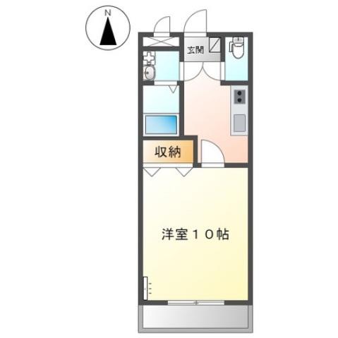 WING HOUSE(1K/2階)の間取り写真