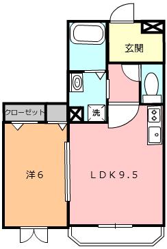 グランドスクエア(1LDK/2階)の間取り写真