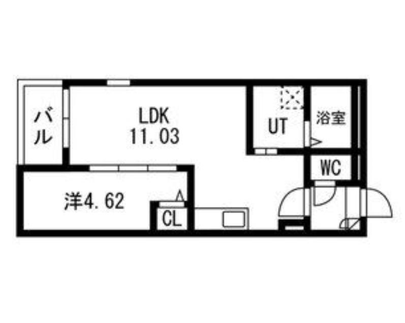 JACK KAWAGISHIII(1LDK/3階)の間取り写真