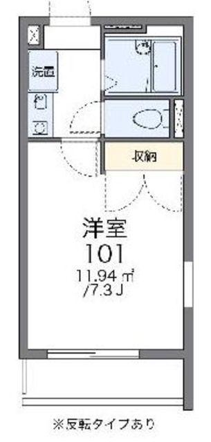 レオパレスASAGAI(1K/2階)の間取り写真