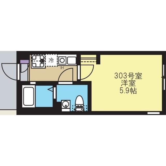 FLBレジデンス金沢文庫(1K/3階)の間取り写真