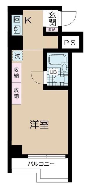 クレイル両国(ワンルーム/3階)の間取り写真