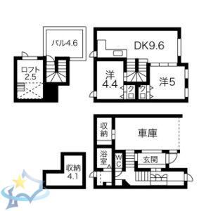 DOLETA山鼻A(2DK/1階)の間取り写真