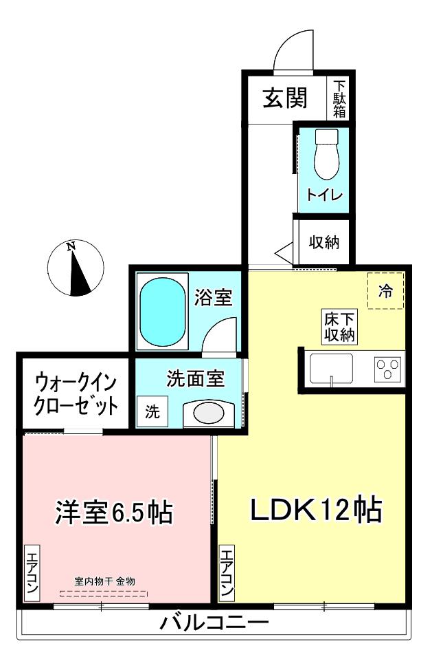 アルベラータ(1LDK/1階)の間取り写真