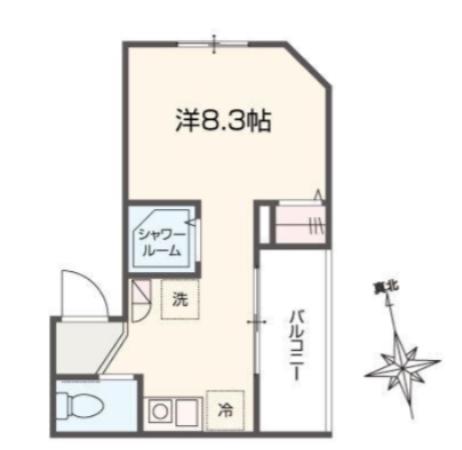 アイウシ梅島(ワンルーム/3階)の間取り写真