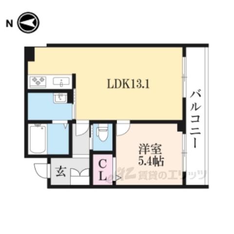 セイキンズ コート(1LDK/1階)の間取り写真