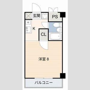AIコンフォート小豆坂(1K/2階)の間取り写真