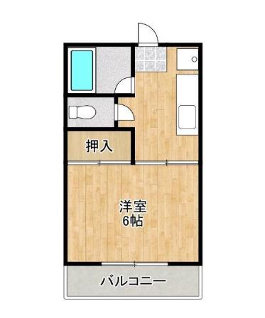 コーポ立澤(1K/2階)の間取り写真