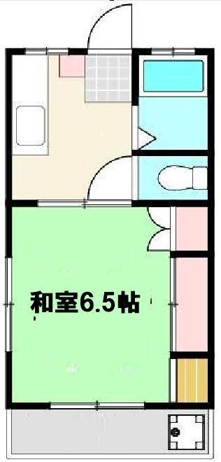 第一若草ハイツ(1K/2階)の間取り写真