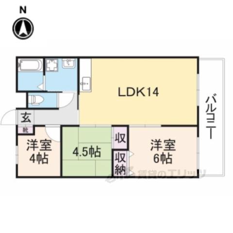 アーバン寿(3LDK/4階)の間取り写真